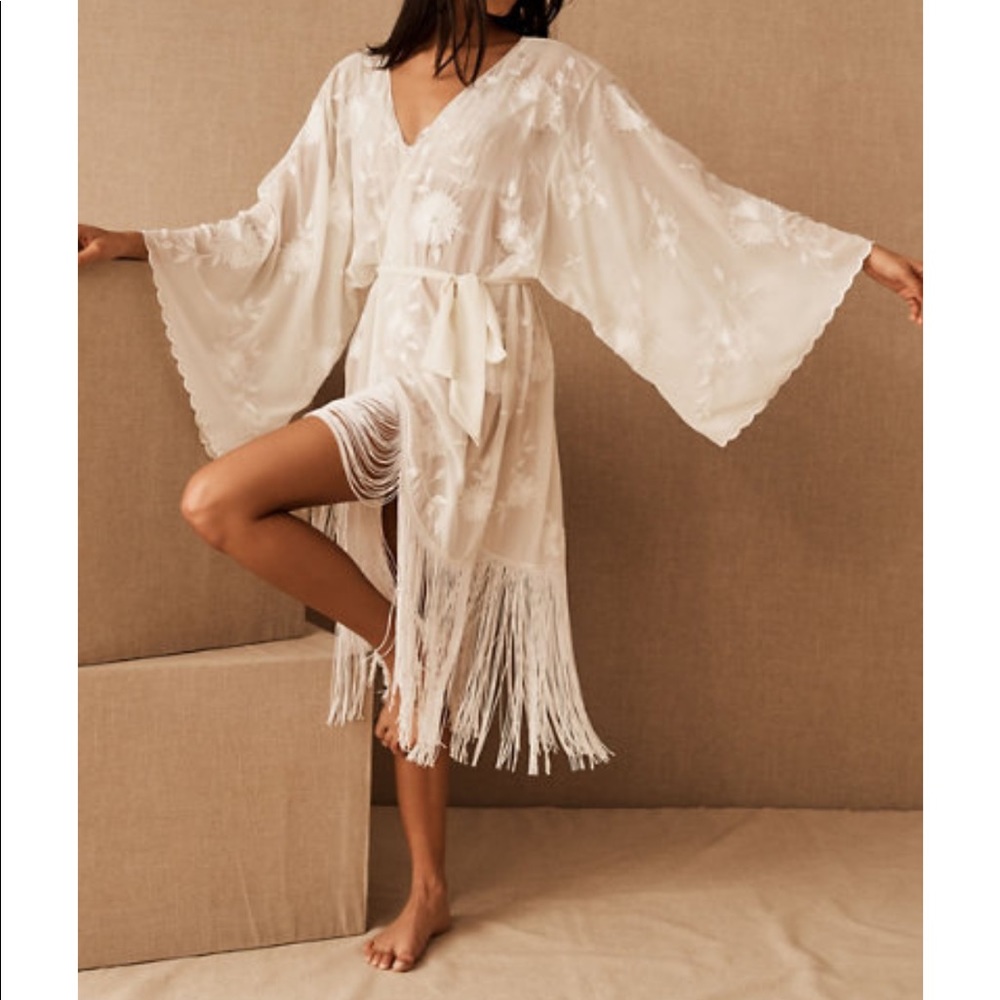 BHLDN Lilah Fringe Robe